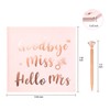 HOWAF Goodbye Miss Hello Mrs Notebook Pink & Rose Gold