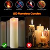PChero 10" x 3" Flickering Flameless Candles with Remote and
