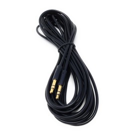 DRUT 5m 3.5mm Stereo Audio Jack Plug to Plug, Male to Male AUX, Slim Flexible Lead Cable 16.5ft Black