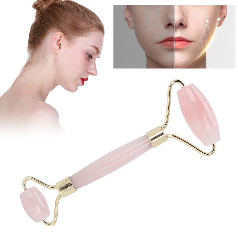 Face Roller Massager Dual Head Natural Roller Massage Tool for