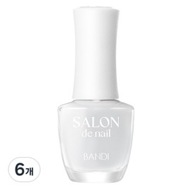 BANDI Salonde Nail Color Manicure, 7ml, SH801 Sheer White, 6 pcs / 반디BANDI 살롱드 네일 컬러 매니큐어, 7ml, SH801 쉬어화이트, 6개