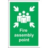 FIRE ASSEMBLY POINT - A4 HEALTH AND SAFETY SIGN IN