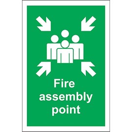 FIRE ASSEMBLY POINT - A4 HEALTH AND SAFETY SIGN IN RIGID PVC WATERPROOF