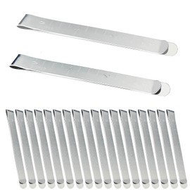 Bilkeru 20 Pcs Stainless Steel Hemming Clips 3-Inch Stainless Steel Ruler Hem Clips Measurement Ruler Quilting Supplies Sewing Clips fit Sewing Supplies Pinning and Accessories, Silver