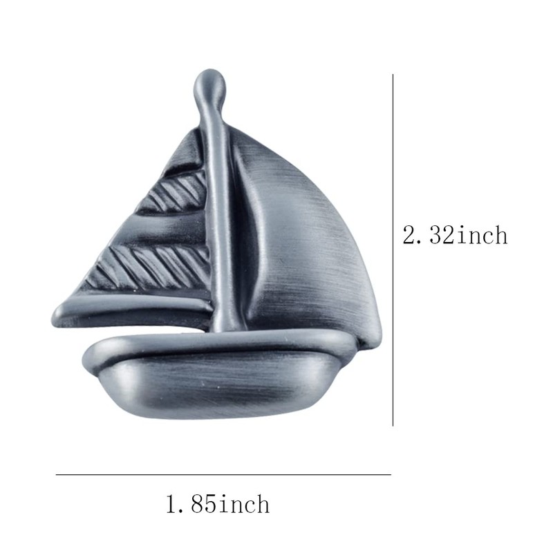 LB-LAIBA Boat Cabinet Knobs, Zinc Alloy Knobs for Cupboard Wardrobe