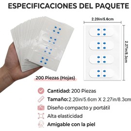 200Pzs Cinta Facial Antiarrugas, Face Lift Tape Invisible para Rostro Parches Antiarrugas Dormir, Cinta de Lifting Facial, Reducir Arrugas, Doble Barbilla y Piel Flácida, Apariencia de Piel Tensa