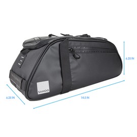 CARTMAN Bike Reflective Rear Rack Bag, Water Resistant Bicycle Saddle Panniers, 8L Capacity Trunk Storage Bag Cycling Back Seat Cargo Carrier Pouch with Shoulder Strap Trave