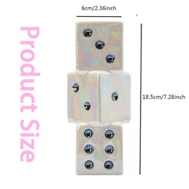 Ceramic Dice Vase,Unique Flower Vase,Retro Home Decor Bottle,Maximalist Planter,for Desk, Shelf, Table, Bar Cart & Vanity, Unique, Funky, Trendy & Cool Room Decor