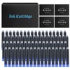 GC QUILL Fountain Pen Ink Cartridges, 72 Pack Blue Ink