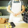 6 Muffin Moulds Baking Tray Cupcake Moulds Cups Perforated Mince