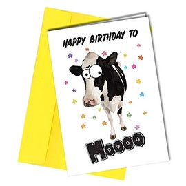 RUDE BIRTHDAY FUNNY CARD Happy Birthday to Moo for Women Men Male Female #1191