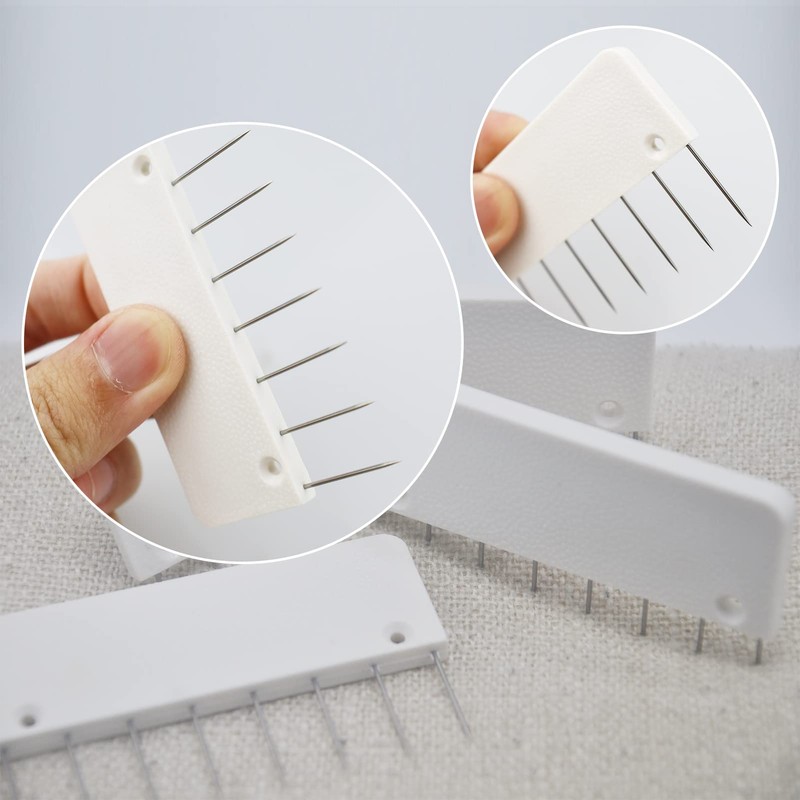 LAMXD 8 Pins Knit Blocking Pins Kit,Knit Blocking Combs –