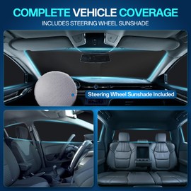 Car Window Shades Fit for Chrysler Pacifica(Hybrid) 2017-2025, 8PCS Full Set Window Covers to Blocks UV & Heat, Windshield, Side, Rear Windows Privacy Sunshade for Travel, Camping & Napping