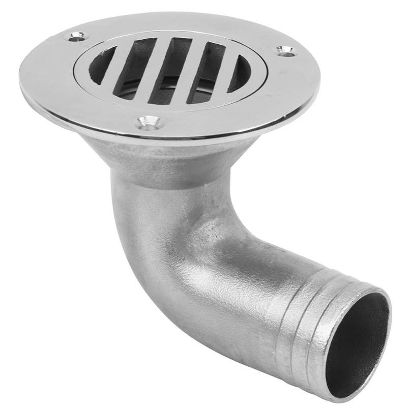 Durable Boat Floor Drain 316 Stainless Steel Marine 90 Degree