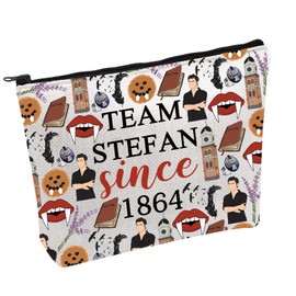 Vampire Tv Show Makeup Bag Team Stefan Since 1864 Cosmetic Bag Stefan Salvatore Cosmetic Bag Vampire Fans Gift (Team Stefan B)