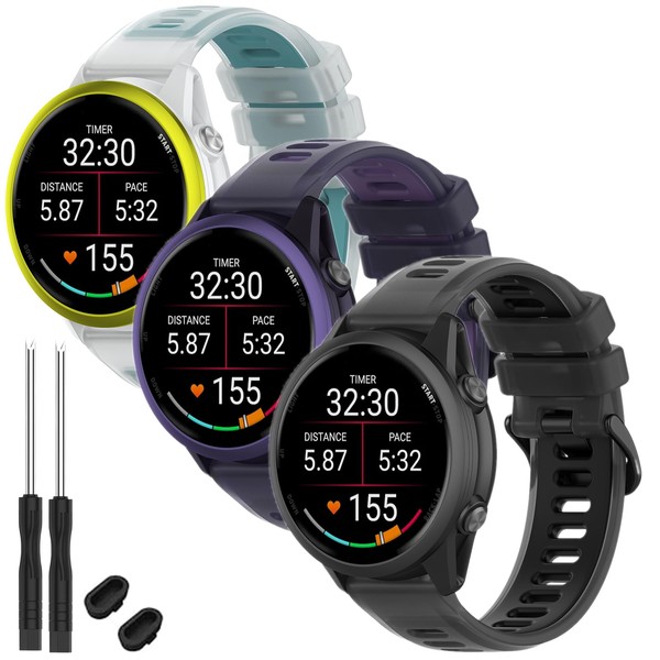 TopPerfekt Watch Band Compatible with Garmin Forerunner 570 42mm, Soft