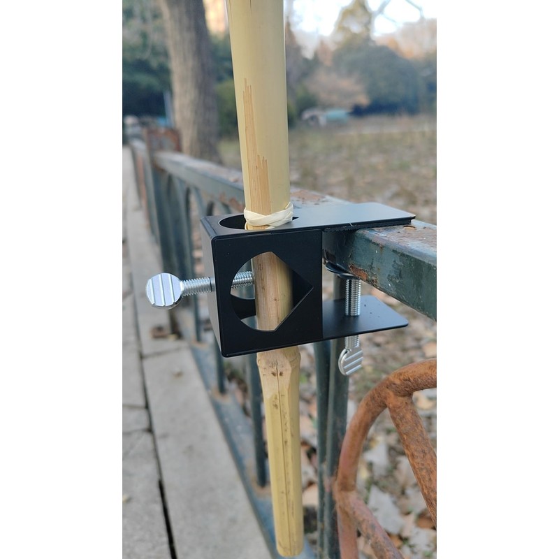 Universal Pole Holder Deck Mount Clamp - Compatible with Tiki