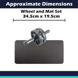VFM e-Store - Fitness Abdominal Roller Great for Gym, Fitness and Sport Recovery - 34cm X 16.5cm Black X 1