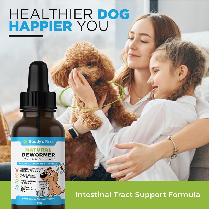 BUDDY'S BEST Natural Dewormer For Dogs & Cats | Intestinal