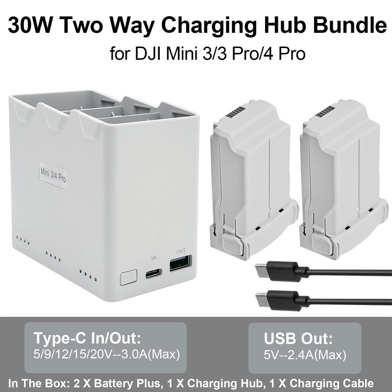 Satonaka 2 Pack Mini 4 Pro/Mini 3/3 Pro Battery &
