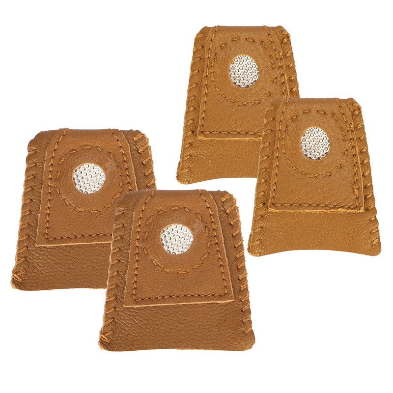 Sewing Finger Sleeve Knitting Thimble Leather Fingertip Protector Embroidery Supplies024
