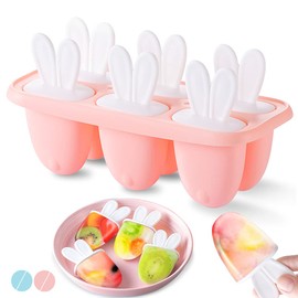 Zaloife Ice Lolly or Popsicle Moulds, Set of 6, LFGB Tested and BPA Free with Cleaning Brush and Folding Funnel