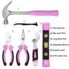 DEKO Pink Tool Set 110 Piece Household Tool Kit,Ladies Portable