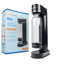 Simpli Soda BLÜ Sparkling Water Maker, Premium Soda Streaming Machine, Carbonated Water Machine and Soda Maker - Black (No CO2 Cylinder Included)