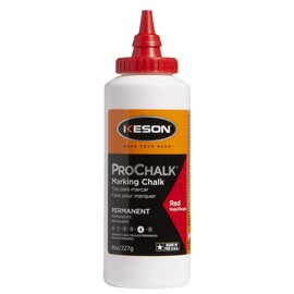 Keson PM8RED ProChalk Permanent Marking Chalk - Level 4, Red, 8-Ounce