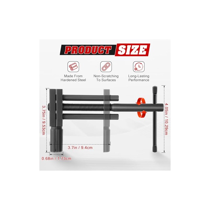 Adjustable T Handle Tub Drain Wrench Strong Grip for 0.7-3.7