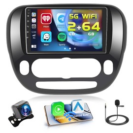 2+64GB for Kia Soul 2014-2017 Android 15 Car Stereo Wireless Carplay Android Auto, 9'' Touch Screen Car Radio GPS Navigation WiFi Bluetooth EQ FM/RDS Radio SWC Backup Camera