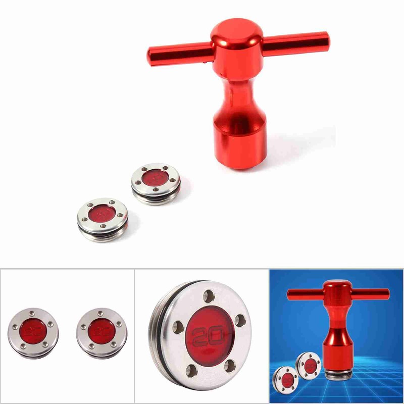 2pcs Red Golf Putter Weights Golf Wrench Spanner Tool For