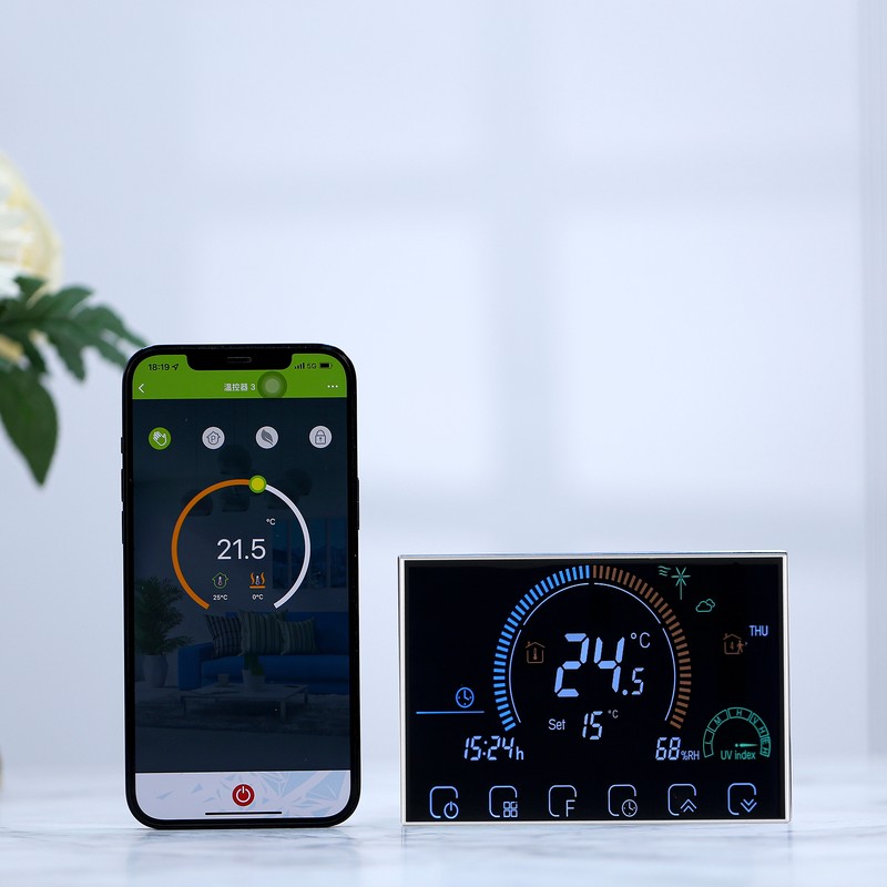 3A 95~240V Water Heating Energy Saving Smart Thermostat with Touchscreen