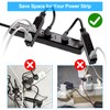 1 FT Flat Plug Extension Cord - HICITY 3 Outlet