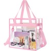 BAGAIL Clear Bags Stadium Approved Clear Tote Bag with Zipper