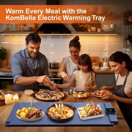 SEAHELTON Food Warming Mat – Roll Up Food Warmer with Fast & Even Heating, Premium-Grade Silicon Material, 5 Temperature Settings, Auto Shut-Off - Versatile Food Warmers