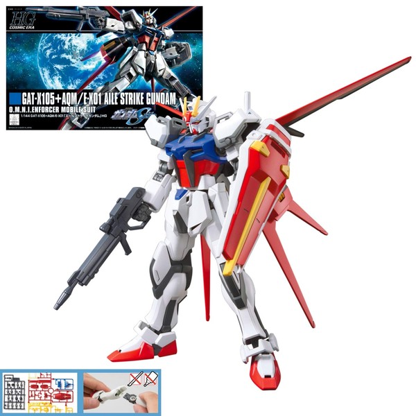 Bandai Gunpla Model Kit - Gundam - 1/144 HGCE Wing Strike Gundam - Built-in Robot - MK58779/5058779
