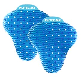 PLITEC Tapete Aromatizante para Mingitorio Seco o Ecologico Antibacterial Biodegradable Anti-Salpicaduras Anti-Splash 60 Días (2 Pzas) (Fresco)
