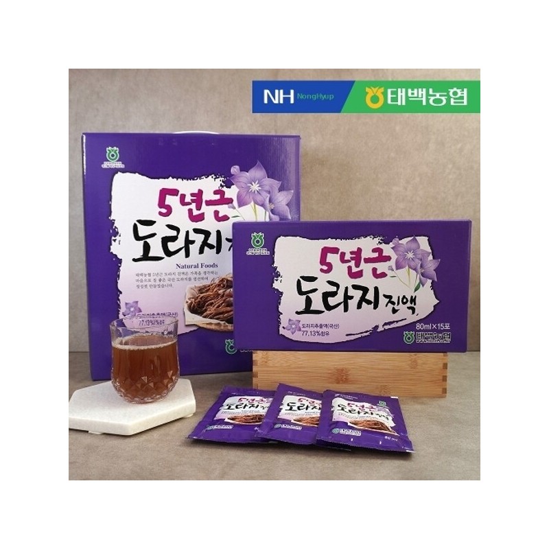 Taebaek Nonghyup 5-year-old bellflower extract 80ml x 60 packets /