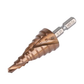 Vearter 5-21 mm Step Drill Metal, 9 Steps Taper Drill Metal Drill, HSS M35 Cobalt Hole Drill, Spiral Groove Hex Shank Drill Bit for Stainless Steel, Aluminium Sheet, Iron, Plastic, PVC, Wood