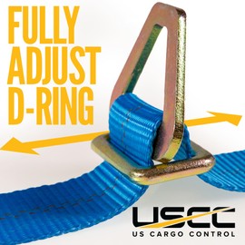 US Cargo Control Car Tie Down Straps for Trailers - (4) 2" x 8' Axle Tiedowns with Twisted Snap Hooks, (1) Drawstring Bag - 10,000 LBS Break Strength, Car Hauler Straps for Transport