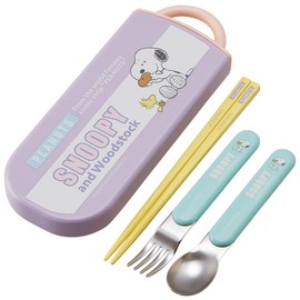 Skater TACC2AG-A Trio Set Snoopy Pop Color Chopsticks Spoon Fork Antibacterial Made in Japan