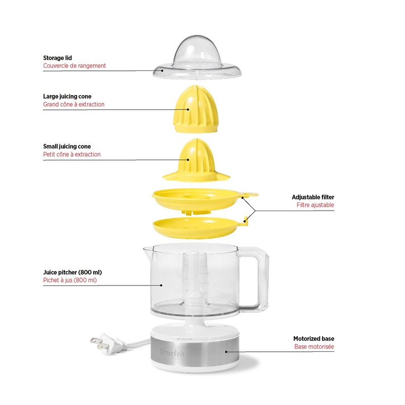 Starfrit Electric Citrus Juicer - 800ml - 2 Size Juicing