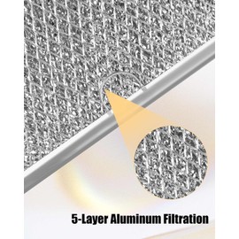 W10575379 Silver Range Hood Filter Fit For Whirlpool 5.5 x 11.63 x 0.09 Inches Range Hood Filter Replace W11190170 PS12348830 AP6286723 2-Pack