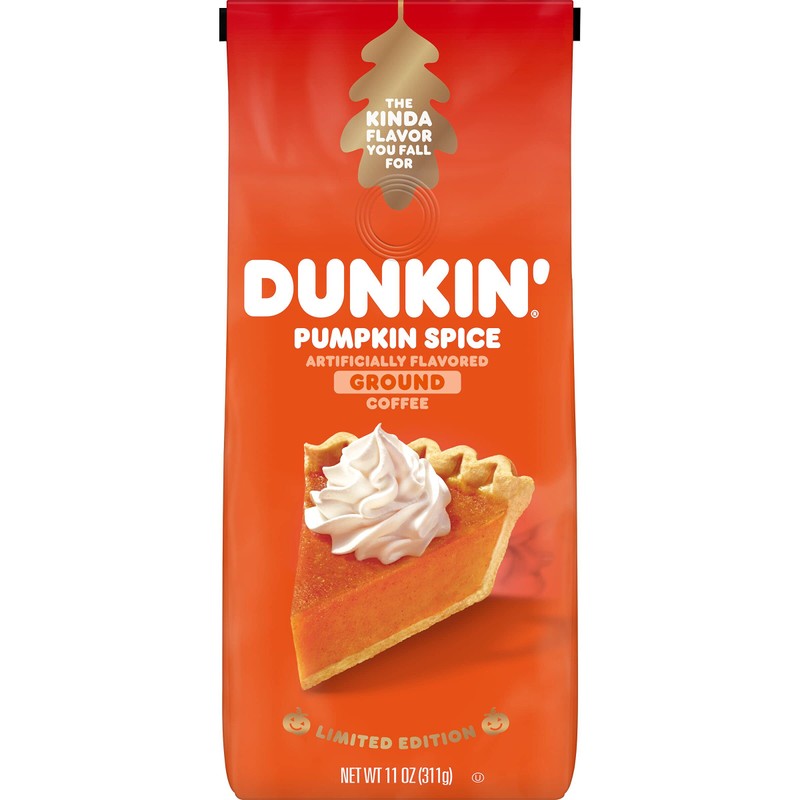 Dunkin' Pumpkin Spice Seasonal Flavor Ground Coffee Variety Pack, 11