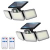 JumJam 280 LED Solar Flood Security Lights, Solar Outside Lights