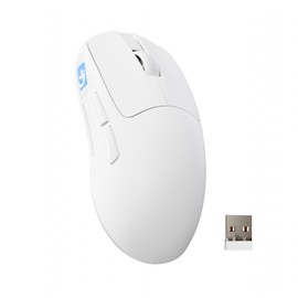 MAMBASNAKE M4 Wireless Gaming Mouse, 52g Lightweight BT/2.4Ghz/Wired Computer Mouse, PAW3311 24K DPI Optical Sensor, 200h Battery Life, Programmable Mice for PC/Win/Mac(White)