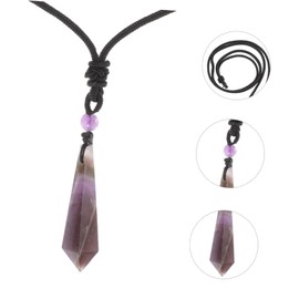 KOMBIUDA Necklace with Natural Amethyst Crystal Pendant Delicate Hexagonal Design for Girls for Meditation and Everyday Wear Thoughtful Friends and Family