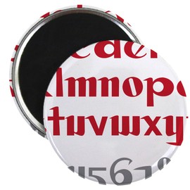 CafePress Camera Font Magnet 2.25" Round Magnet, Refrigerator Magnet