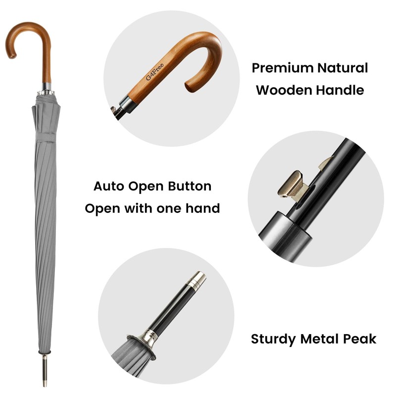 G4Free 54 Inch Large Windproof Umbrella for 2 Persons, 16